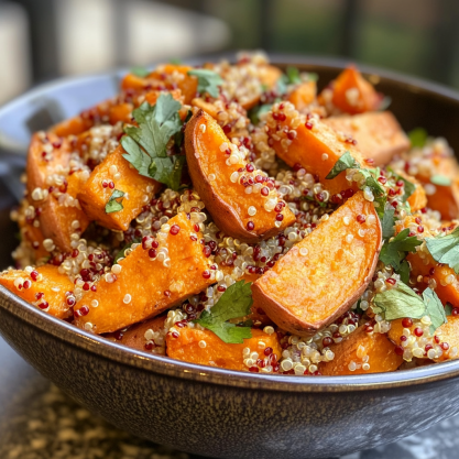 Roasted Sweet Potatoes with Quinoa recipe