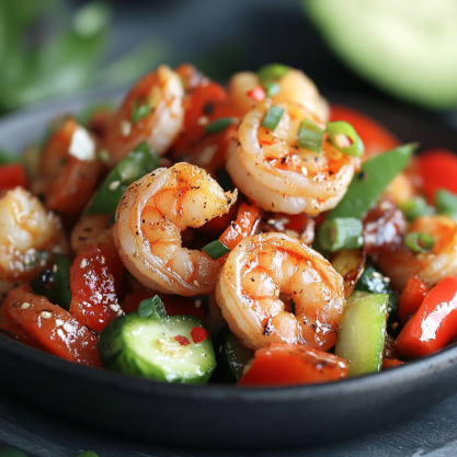 Minute Garlic Shrimp Stir-Fry recipe