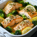 Baked Salmon with Broccoli