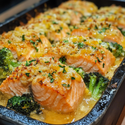 Baked Salmon with Broccoli