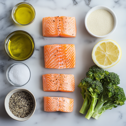 Essential Ingredients for Baked Salmon with Broccoli