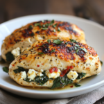 Spinach and Feta Stuffed Chicken Breast