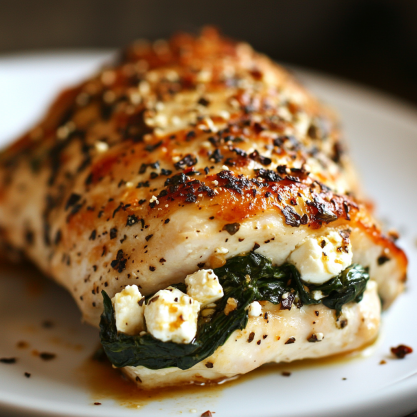 Spinach and Feta Stuffed Chicken Breast