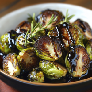 Roasted Brussels Sprouts with Balsamic Glaze