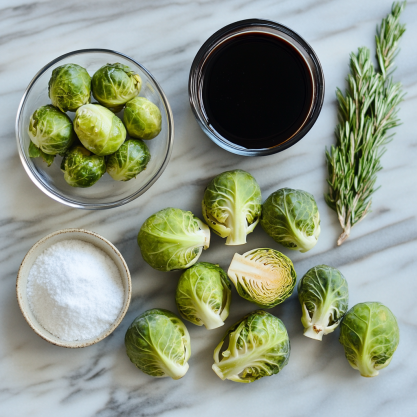 Essential Ingredients for Roasted Brussels Sprouts with Balsamic Glaze